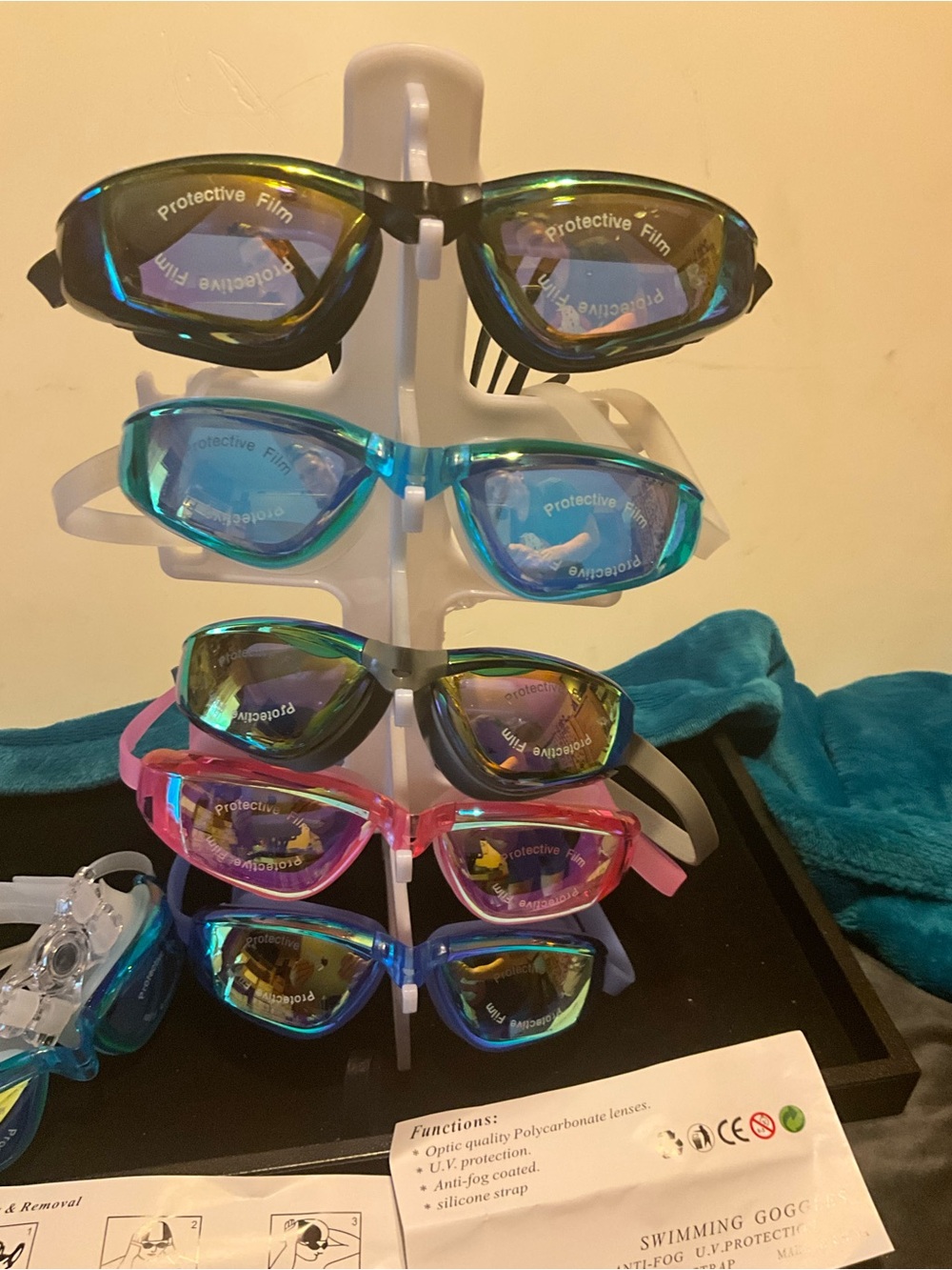 Swimming Goggles Multicolor MIRROR LENSES ADULT ANTI FOG UV SHIELD NEW U CHOOSE